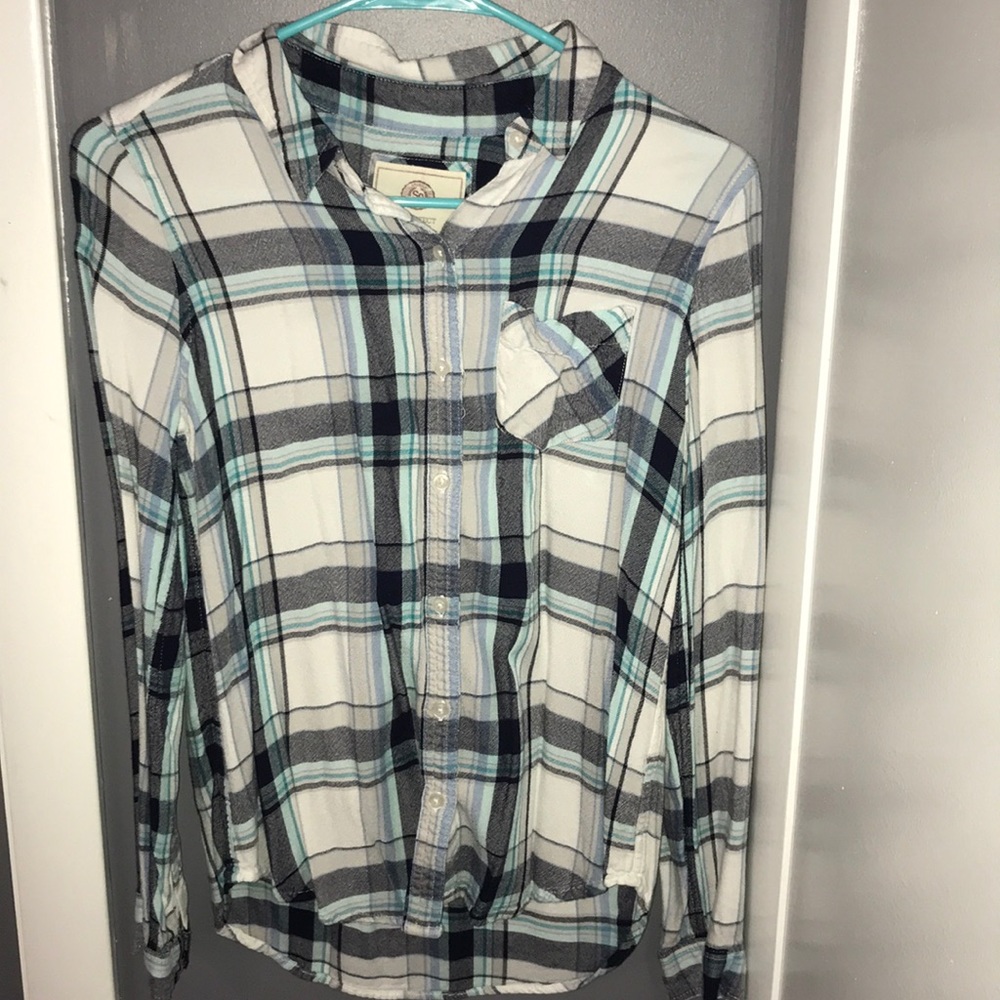 SO- Blue and White Flannel